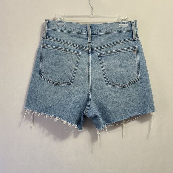Madewell Mom Jean Short Women's Size 27 Cutoff Distressed Blue Denim - Picture 4 of 12